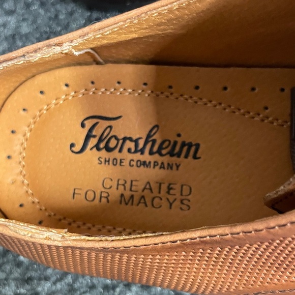 Florsheim Men’s Cap-Toe Oxfords Brown Cognac Classic Size 8.5 Leather Comfy - Picture 3 of 7
